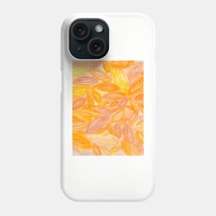 Bright Summer Leaves, orange yellow gold red Phone Case