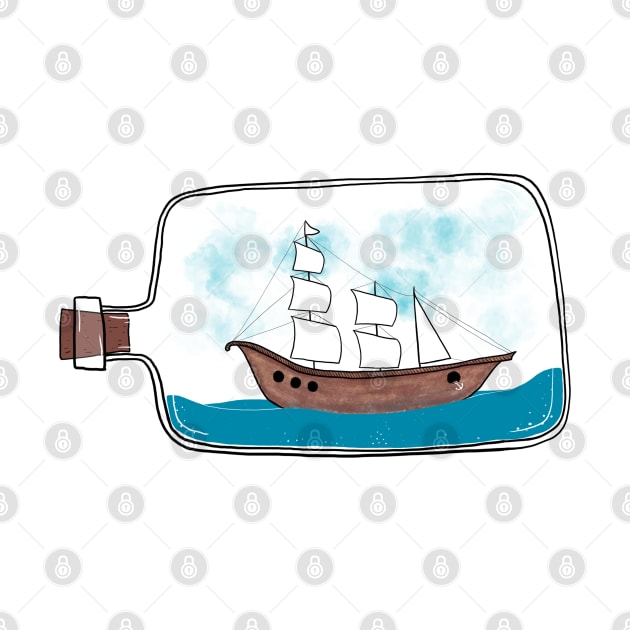 Ship in a bottle by Arpi Design Studio