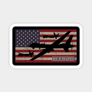 MQ-9 Reaper Military UAV Drone American Flag Gift Magnet