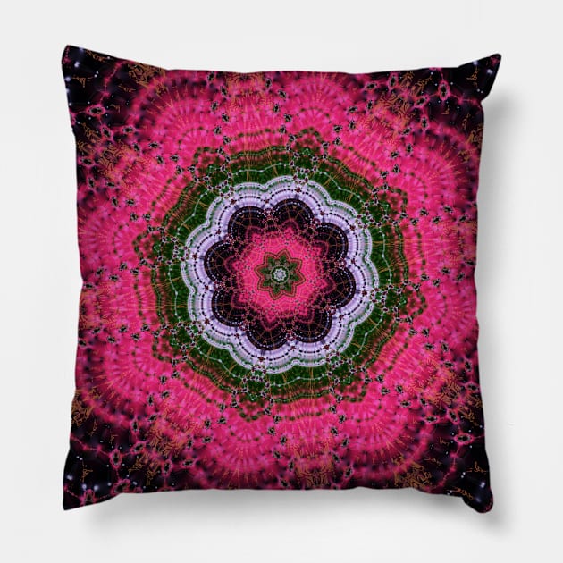 Flower Mandala 1 Pillow by Edward L. Anderson 