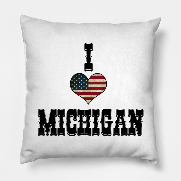 I Love Michigan I Love Michigan Pillow Teepublic