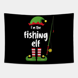 I'm The Fishing Elf Family Matching Group Christmas Gift Tapestry