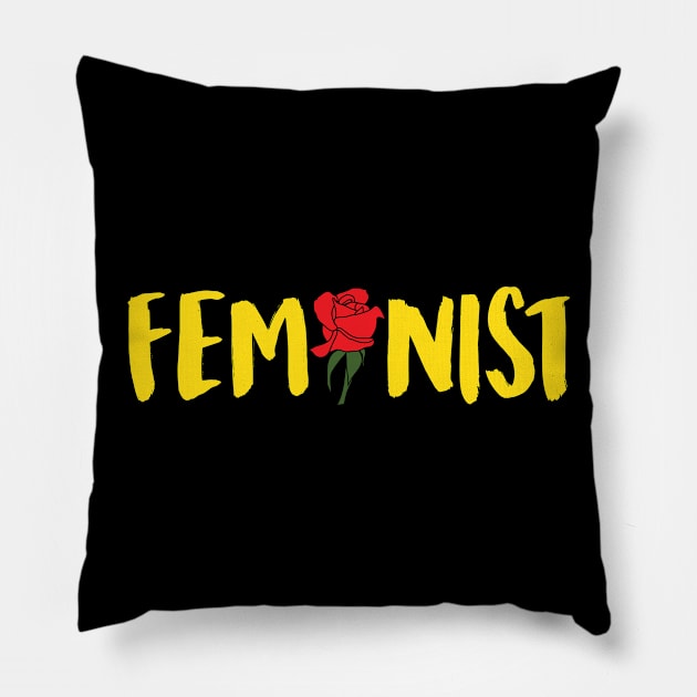 Feminist T-shirt Pillow by worshiptee