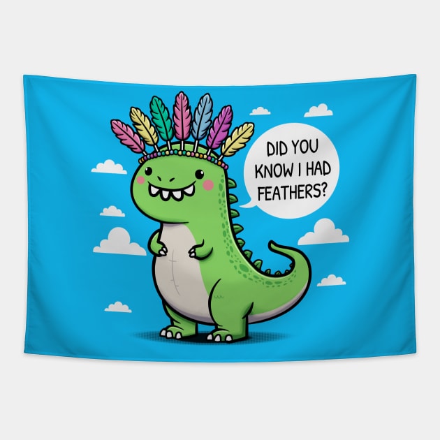 Dinosaur's Fashion Statement Tapestry by 1BPDesigns