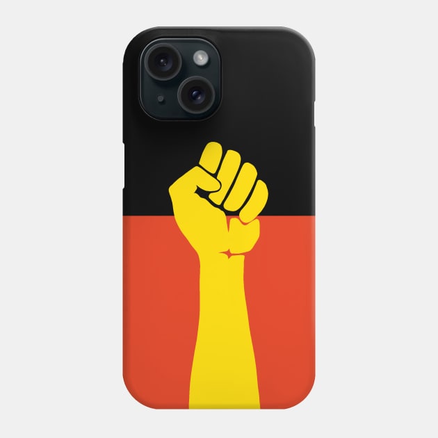 Black Power Fist - Aborigines Phone Case by valentinahramov