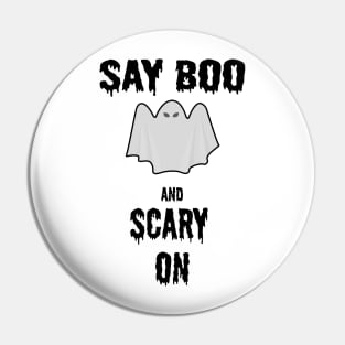 Halloween Say Boo Ghost Pin