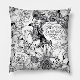 New York Flowers Pillow