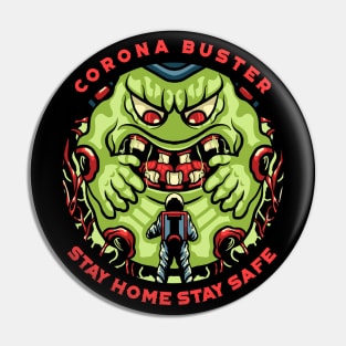 corona buster Pin