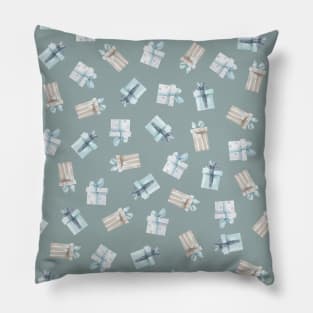 Trendy Pastel Xmas Pattern Winter Snow Christmas Pillow