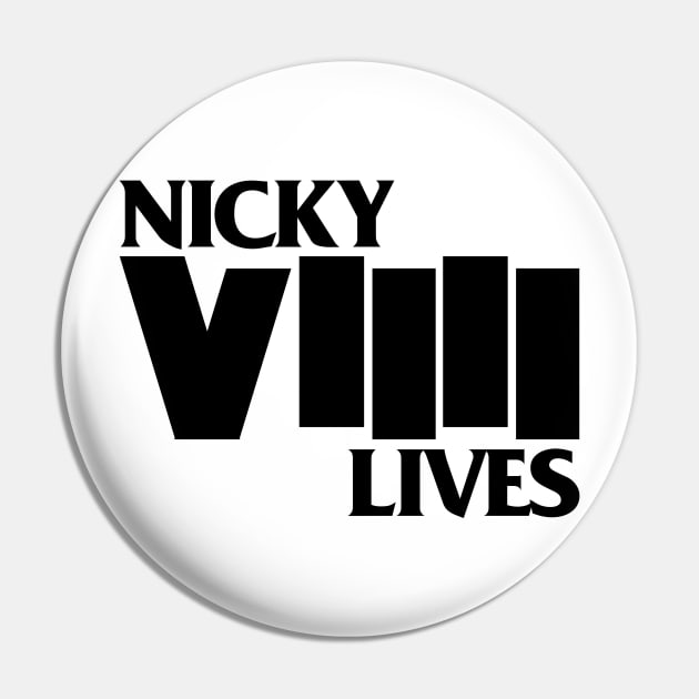 Nicky Nine Lives Roman Numerals Pin by nickbuccelli