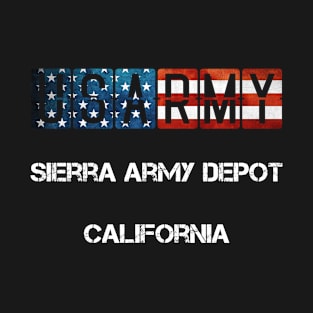 Sierra Army Depot California US Flag Army T-Shirt