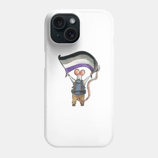 LGBT Mice celebrating Gay Pride (asexual flag) Phone Case