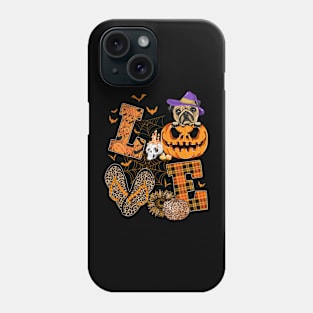 Funny Pug Dog Lover Gift Love Pug Halloween Pumpkin Phone Case