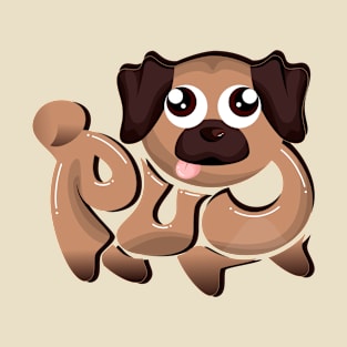 Cute Brown Pug T-Shirt