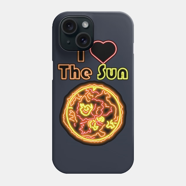 Electric Solar System I Love The Sun Phone Case by gkillerb