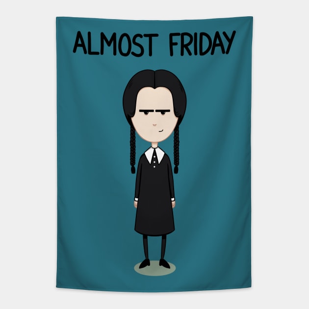 Wednesday Addams Tapestry by Sketchbook ni Abi