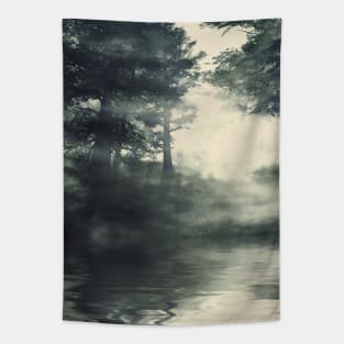 Misty pine forest Tapestry