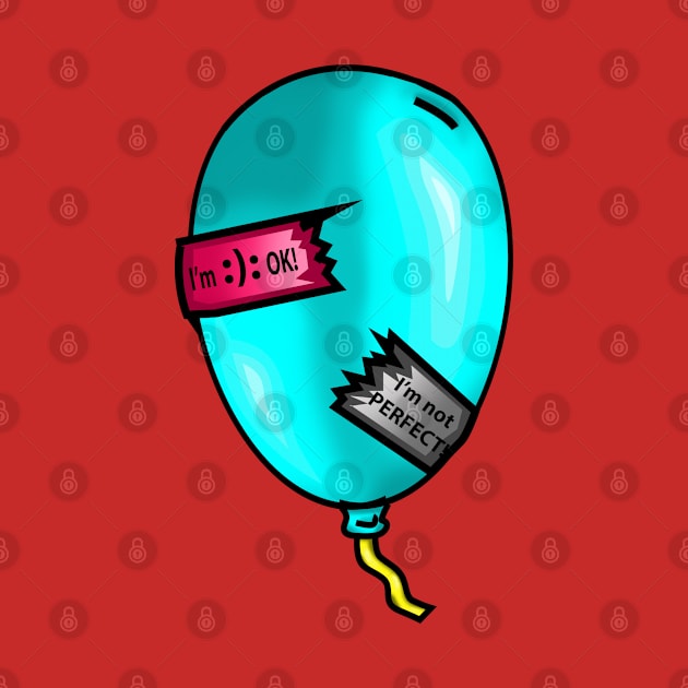 Imperfect Aqua Balloon - Self Love by ArtsoftheHeart