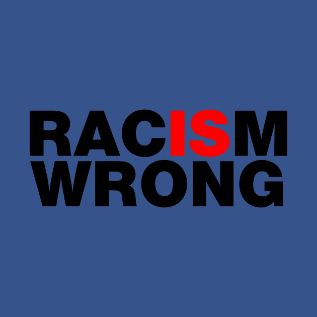 Racism is Wrong Black Lives Matter BLM by Sanu Designs