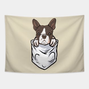 dog pocket Tapestry