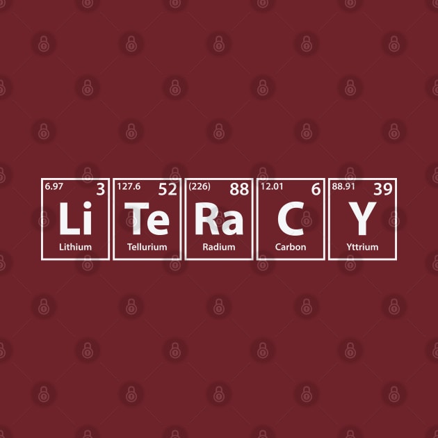 Literacy (Li-Te-Ra-C-Y) Periodic Elements Spelling by cerebrands