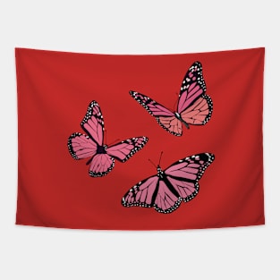 Beautiful soft pink butterfly illustrations Tapestry