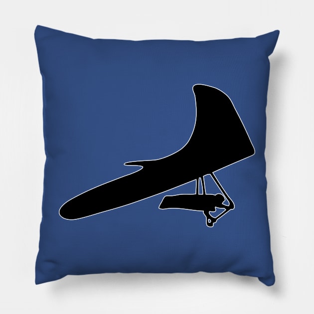 delta Hang gliding Pillow by Huggy Mauve