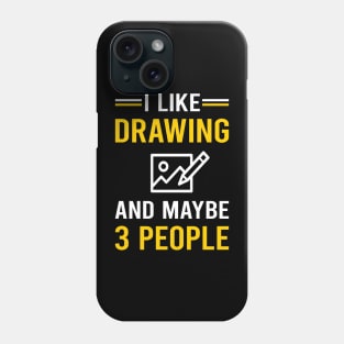 3 People Drawing Phone Case