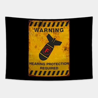 F Bomb Warning Tapestry