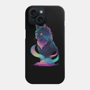 neon cat Phone Case