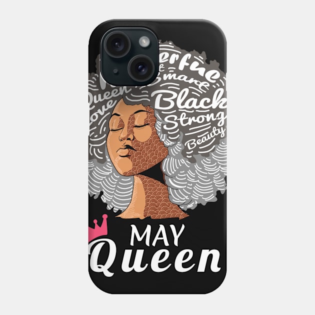 Cute Birthday May Queen Product Strong Black Womens Design Phone Case by Linco