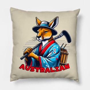 Ice hockey kangaroo Pillow