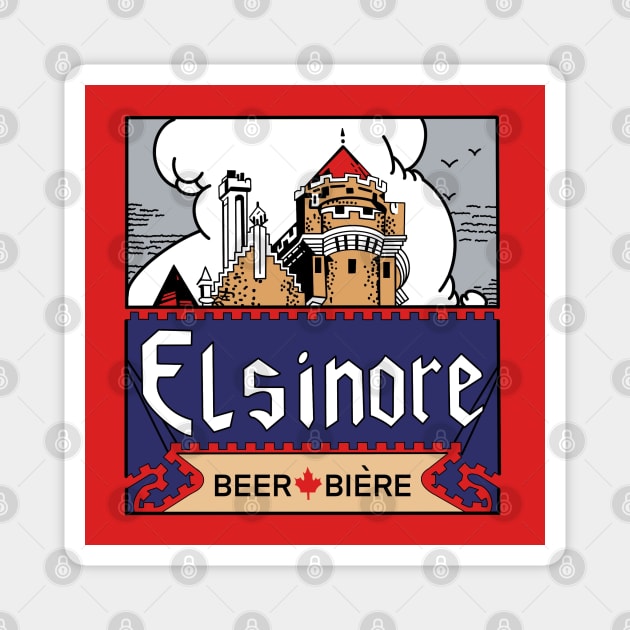 Elsinore Beer Label Magnet by Third Quarter Run