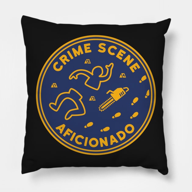 Crime Scene Aficionado Pillow by B McCormick ART