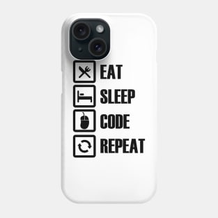 Eat Sleep Code Repeat One Phone Case