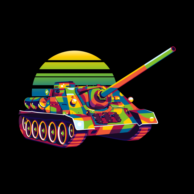 SU-100 Tank Destroyer by wpaprint