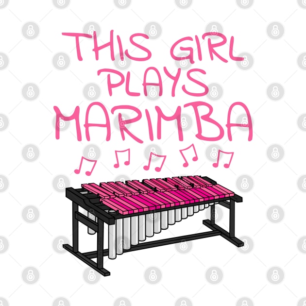 This Girl Plays Marimba, Female Marimbist, Percussionist Musician by doodlerob