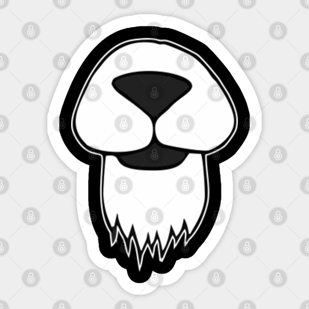 Lion Snout Funny Cartoon Smiling Lion Face Lion Face Mask Sticker Teepublic