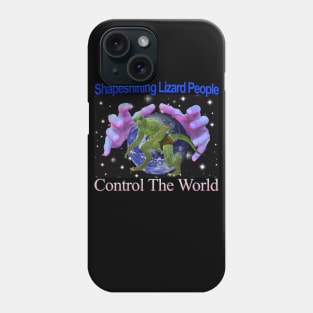 Shapeshifting Lizard People Control The World Retro Computer Design Phone Case