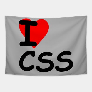 I Love CSS ♥ (Black Text) Tapestry