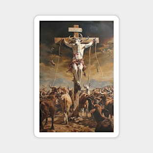 The Crucifixion of Cow Magnet