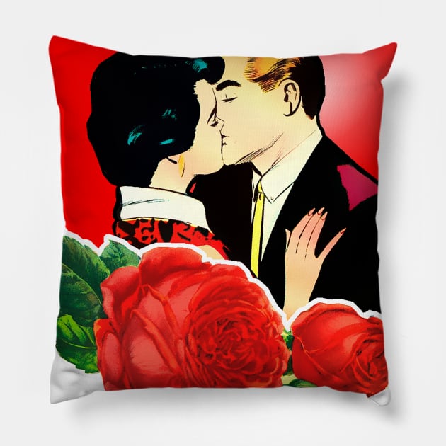 Man and woman in love Pillow by Marccelus