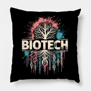 Biotech Bio Technology DNA Roots Science Crispr Gene Editing Pillow