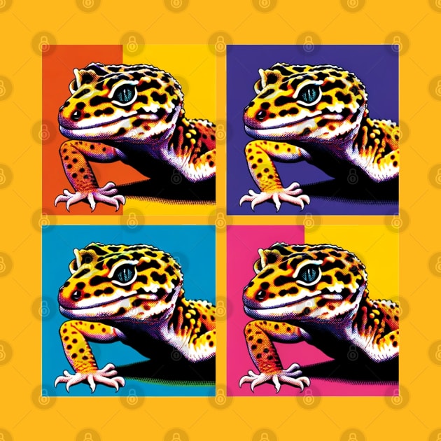 Pop Art Leopard Gecko - Cool Reptile by PawPopArt