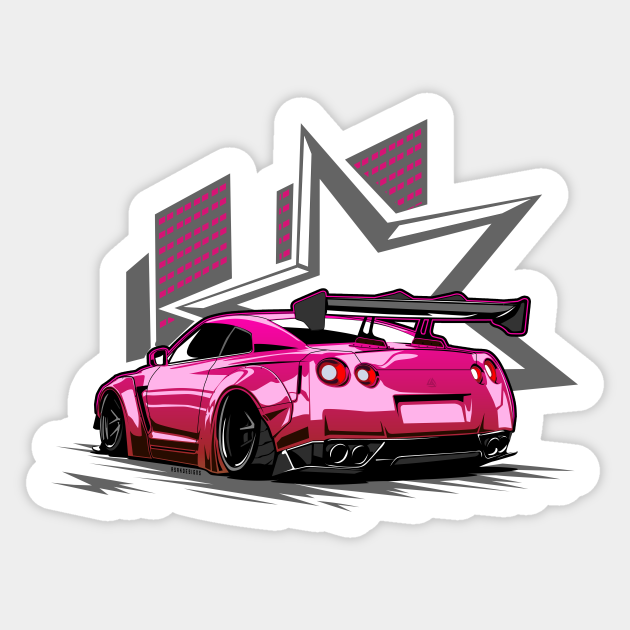 R35 GTR godzilla jdm vector art - Gtr - Sticker | TeePublic