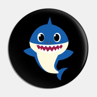 blue shark design Pin