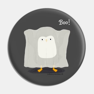 Boo Ghost Penguin Pin