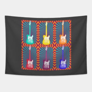 1960s Psychedelic Electric Guitars Tapestry