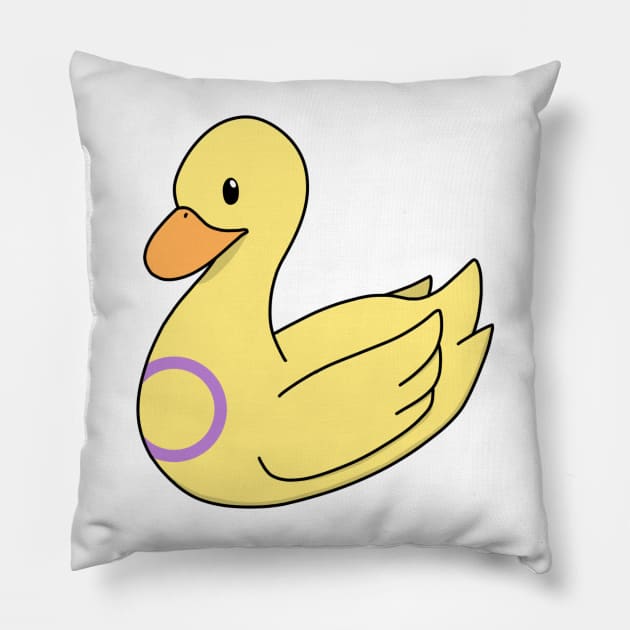 Pastel Intersex Duck Pillow by ceolsonart