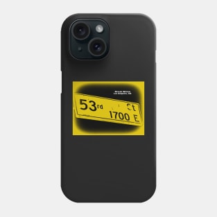 53rd Street, Los Angeles, California GOLDEN BLACK by Mistah Wilson Phone Case